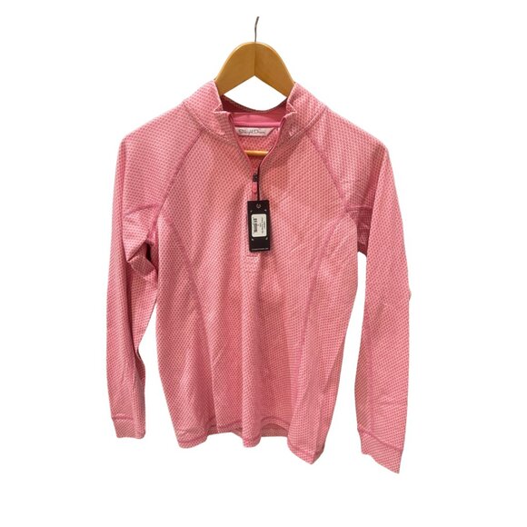 Womens Straight Down Witney Quarter Zip Size S Deep Pink - Picture 1 of 4